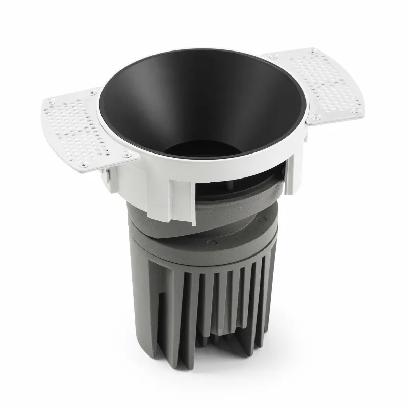 DEEP90 Encastrable rond sens cadre noir 15° 2700K honeycomb