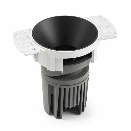 DEEP90 Encastrable rond sens cadre noir 15° 2700K honeycomb