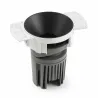DEEP90 Encastrable rond sens cadre noir 15° 2700K honeycomb