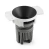 DEEP90 Encastrable rond sens cadre noir 60° 2700K honeycomb