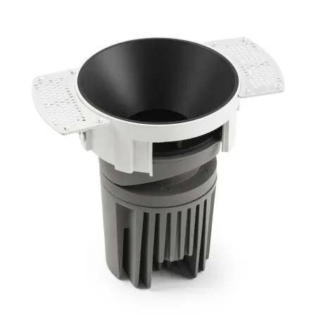 DEEP90 Encastrable rond sens cadre noir 60° 3000K CRI95 honeycomb
