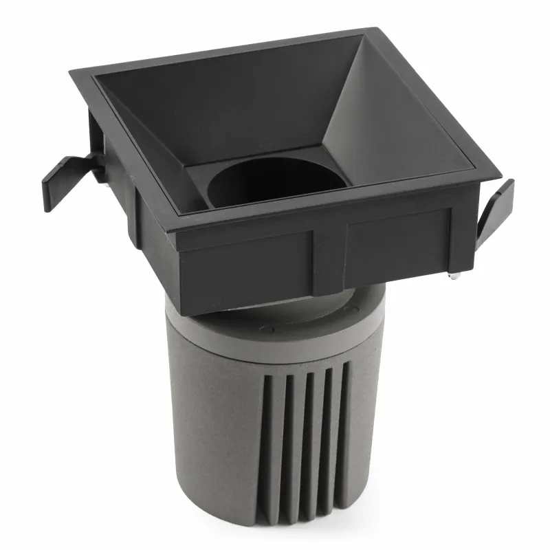 DEEP90 Encastrable carré noir 60° 3000K CRI95