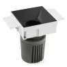 DEEP90 Encastrable carré sens cadre noir 36° 4000K CRI95 stripy
