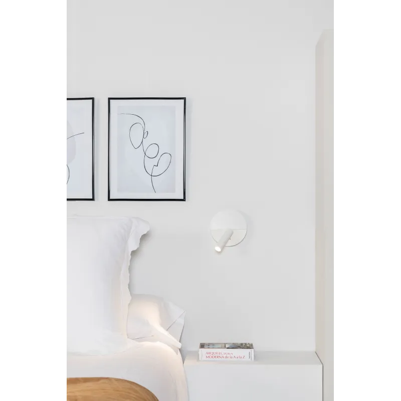 DUAS Lampe applique lecteur blanc avec USB