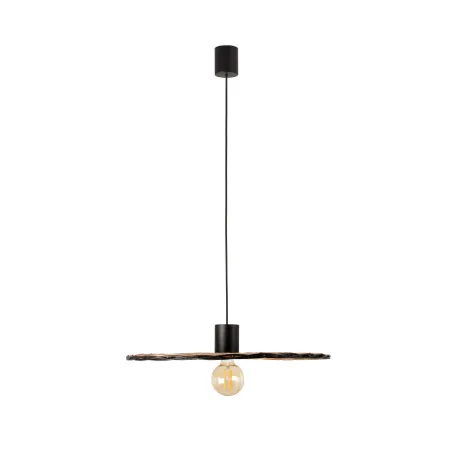 COSTAS 600 Lampe suspension noire/rotin