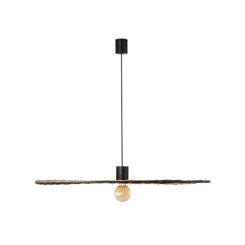 COSTAS 1000 Lampe suspension noire/rotin