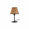 SUMBA S Mini lampe de table noire/rotin