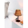SUMBA S Mini lampe de table noire/rotin
