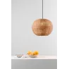 HAKA 300 Lampe suspension noire/rotin