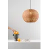 HAKA 530 Lampe suspension noire/rotin