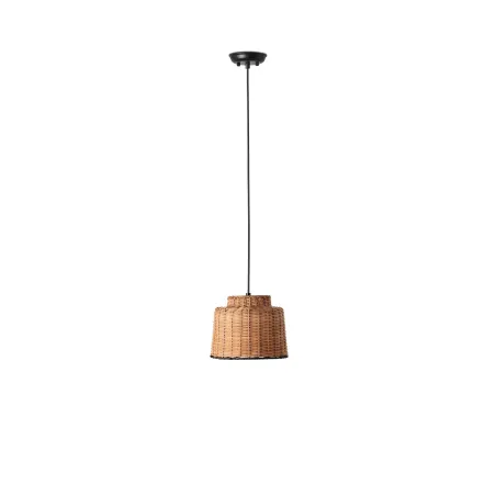 SAIPAN Lampe suspension noire/rotin