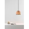 SAIPAN Lampe suspension noire/rotin
