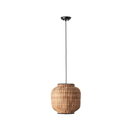 TUPAI Lampe suspension noire/rotin