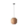 TUPAI Lampe suspension noire/rotin