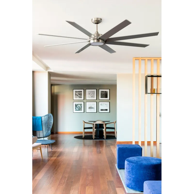 CENTURY XL LED Ventilateur nickel mat DC
