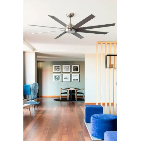 CENTURY XL LED Ventilateur nickel mat DC