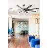 CENTURY XL LED Ventilateur nickel mat DC