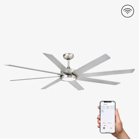 CENTURY XL LED Ventilateur nickel mat DC SMART