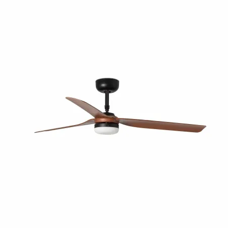 PUNT M LED Ventilateur noir/bois foncé DC