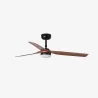 PUNT M LED Ventilateur noir/bois foncé DC
