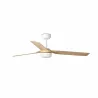 PUNT M LED Ventilateur blanc/bois clair DC SMART
