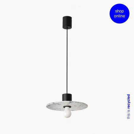 CONFETTI 300 Lampe suspension en marmoreal recyclé ø30cm