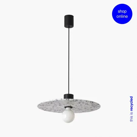 CONFETTI 400 Lampe suspension en marmoreal recyclé ø45cm