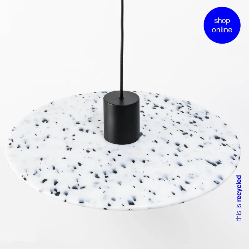 CONFETTI 400 Lampe suspension en marmoreal recyclé ø45cm