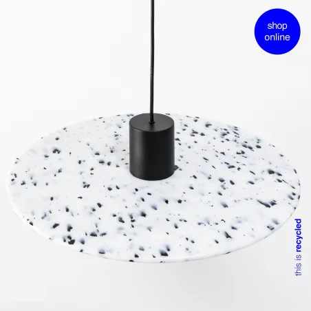 CONFETTI 400 Lampe suspension en marmoreal recyclé ø45cm