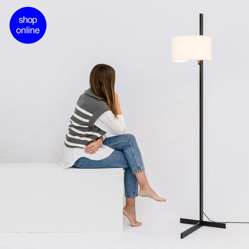 STAND UP Lampadaire noir et blanc