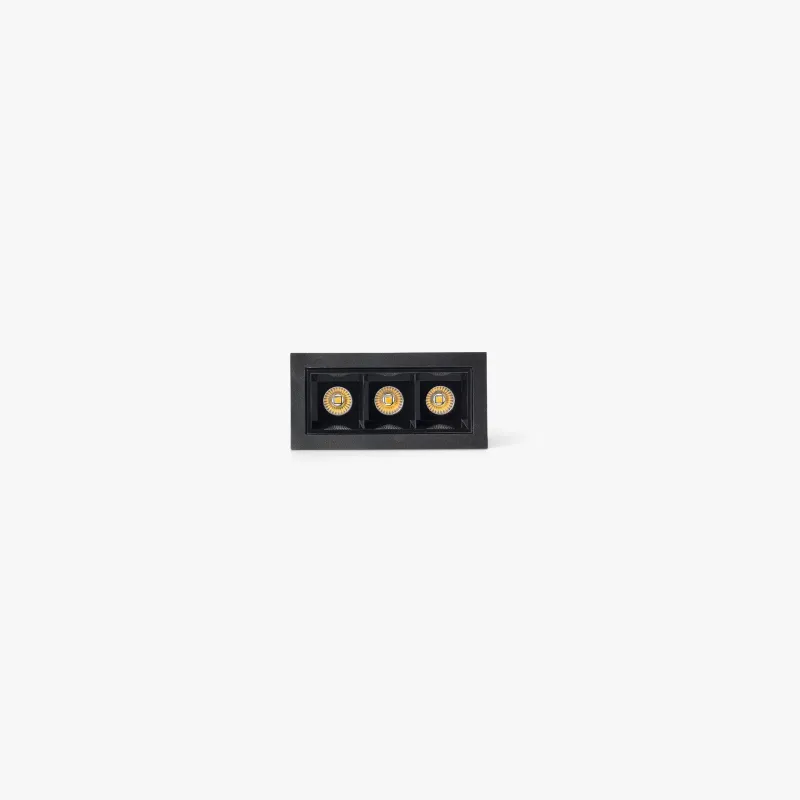 TROOP encastrable 3x2W noir-noir 15° 3000K CRI90