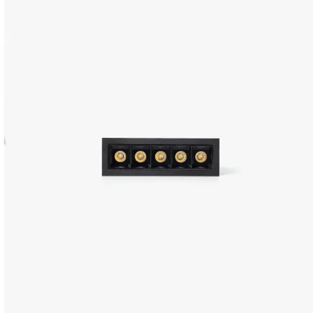 TROOP encastrable 5x2W noir-noir 15° 3000K CRI90