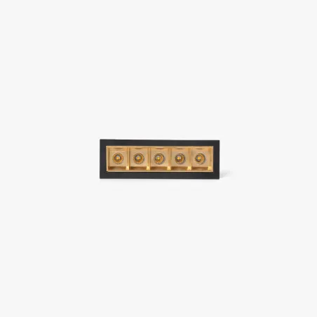 TROOP encastrable 5x2W noir-or 15° 3000K CRI90