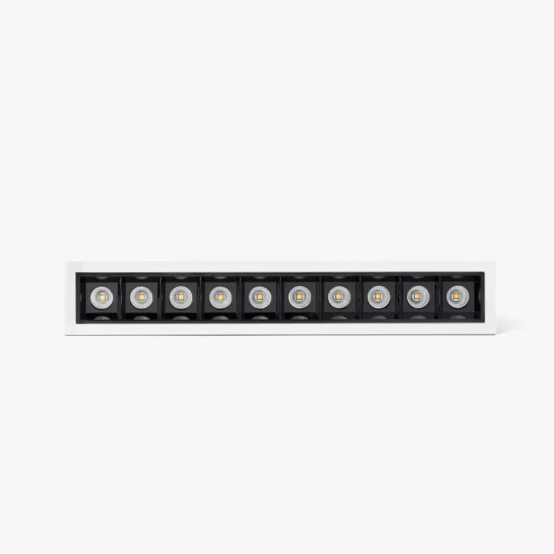 TROOP encastrable 10x2W blanc-noir 15° 4000K CRI90