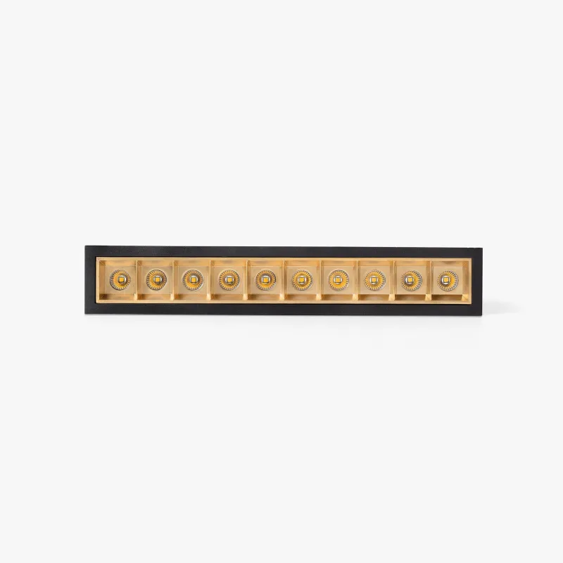 TROOP encastrable 10x2W noir-or 48° 4000K CRI90