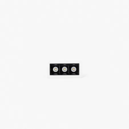 TROOP encastrable 3x2W blanc-noir 48° 3000K CRI90