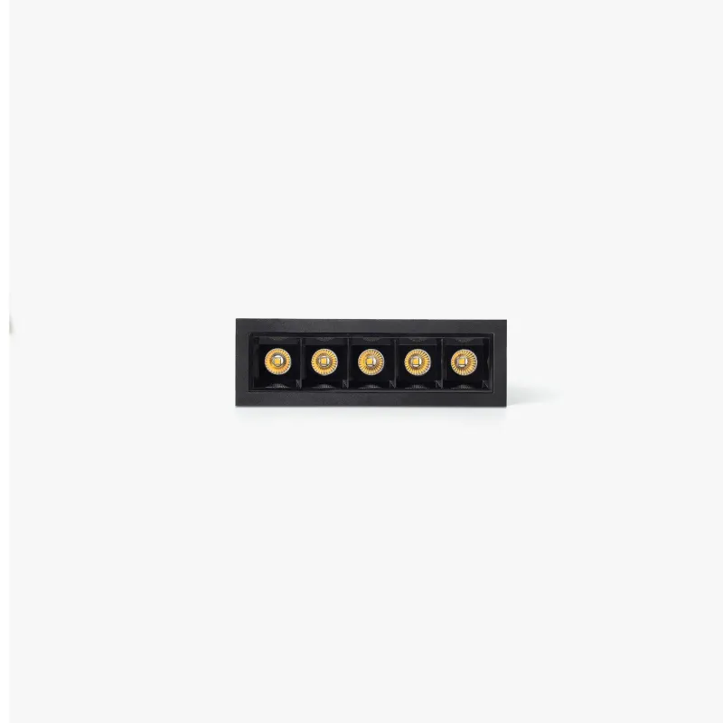 TROOP encastrable 5x2W noir-noir 48° 4000K CRI90