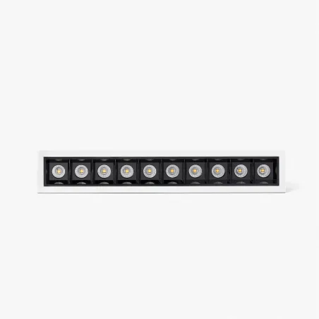 TROOP encastrable 10x2W blanc-noir 36° 2700K CRI90