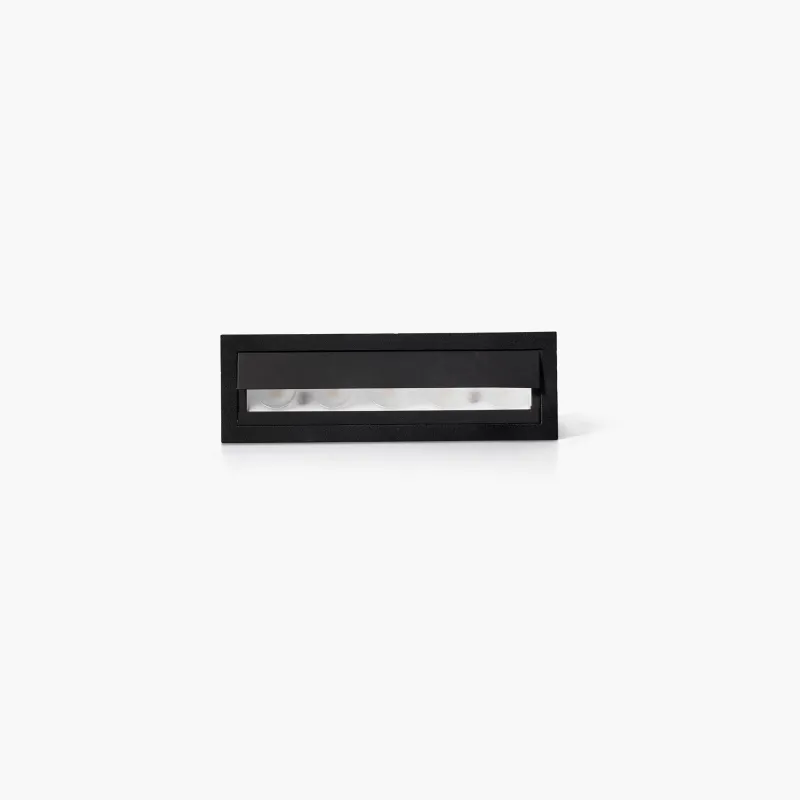 TROOP Lèche-mur encastrable noir-noir 3000K CRI90