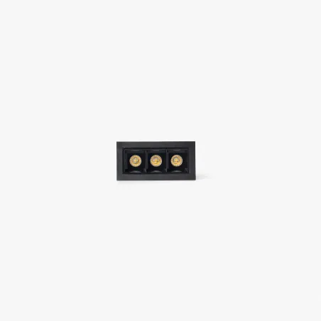 TROOP encastrable 3x2W noir-noir 15° 4000K CRI90