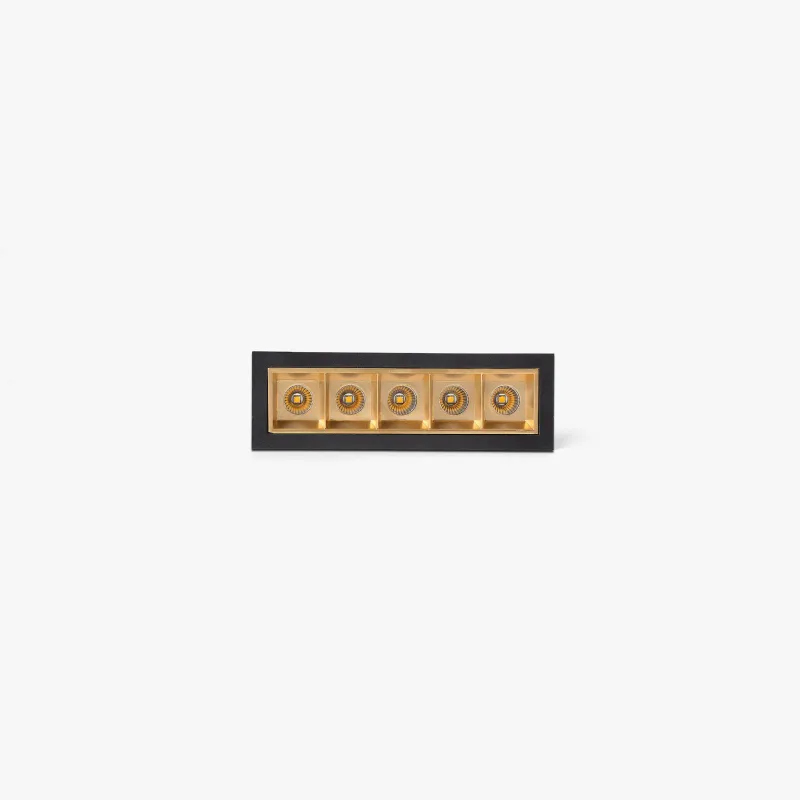 TROOP encastrable 5x2W noir-or 36° 3000K CRI90