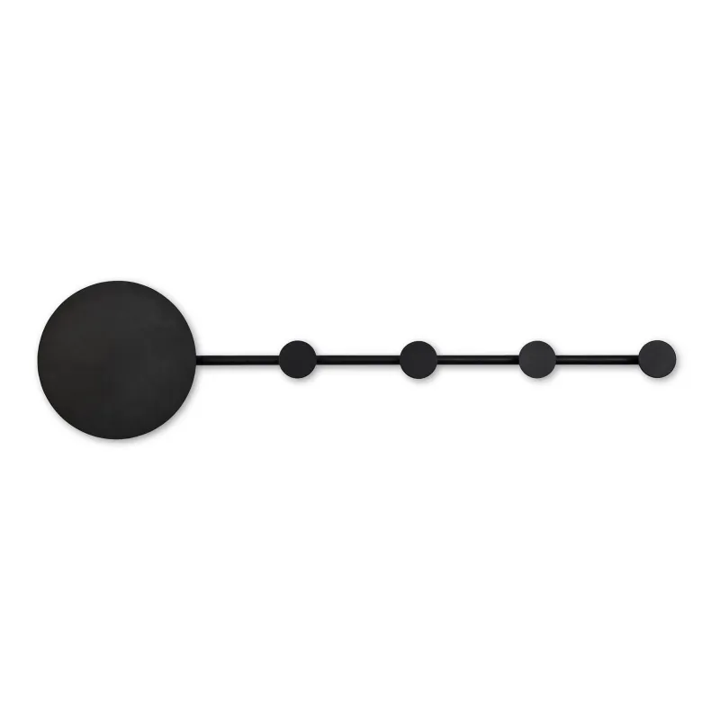 HAN Lampe applique/portemanteau noir