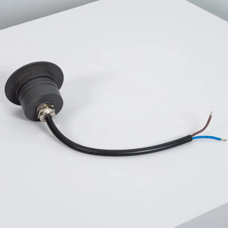 applique-balisage-exterieur-1w-24v-1-voie-led-rond-noir-120-lumens-etanche-ip67