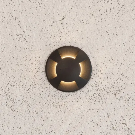 applique-balisage-exterieur-1w-24v-4-voies-led-rond-noir-120-lumens-etanche-ip67