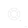 applique-balisage-exterieur-1w-24v-4-voies-led-rond-noir-120-lumens-etanche-ip67