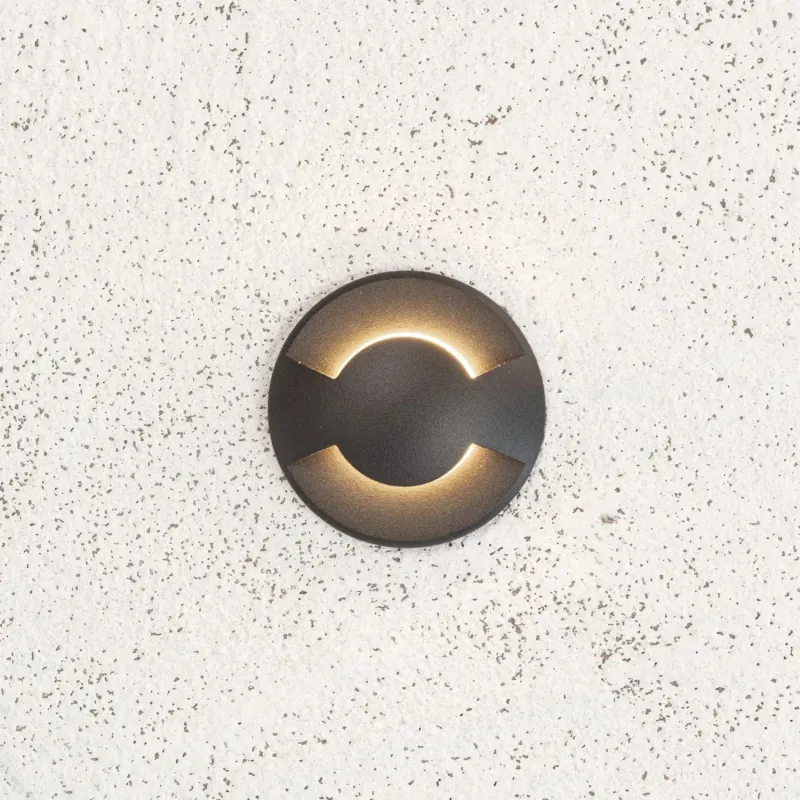 applique-balisage-exterieur-1w-24v-2-voies-led-rond-gris-120-lumens-etanche-ip67