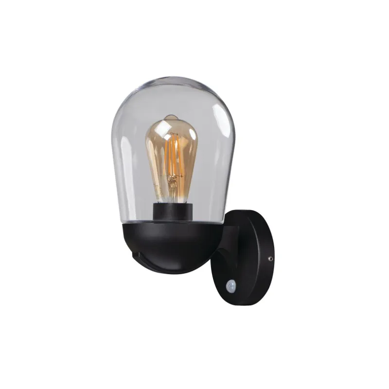 applique-exterieur-noire-detecteur-mouvement-cloche-e27-metal-et-verre-ip44