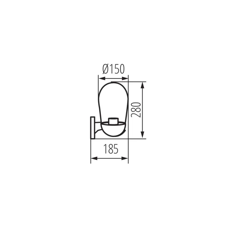 applique-exterieur-noire-cloche-e27-metal-et-verre-ip44