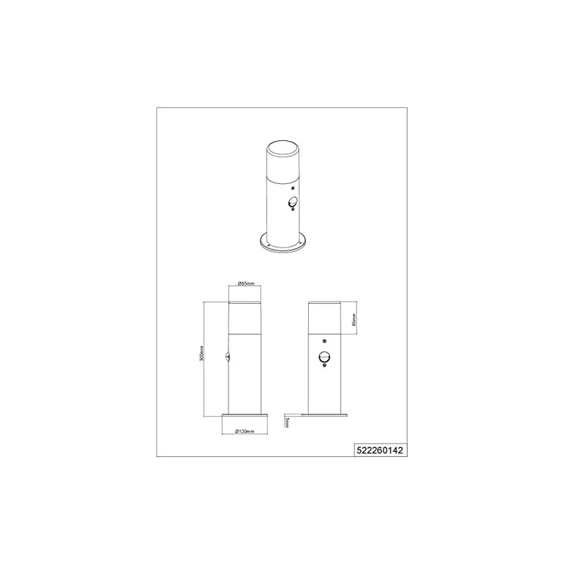 TRIO Potelet extérieur antracite et blanc HOOSIC - Pas cher