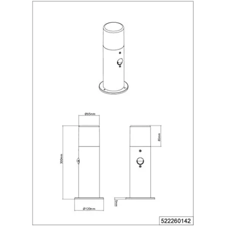 TRIO Potelet extérieur antracite et blanc HOOSIC - Pas cher